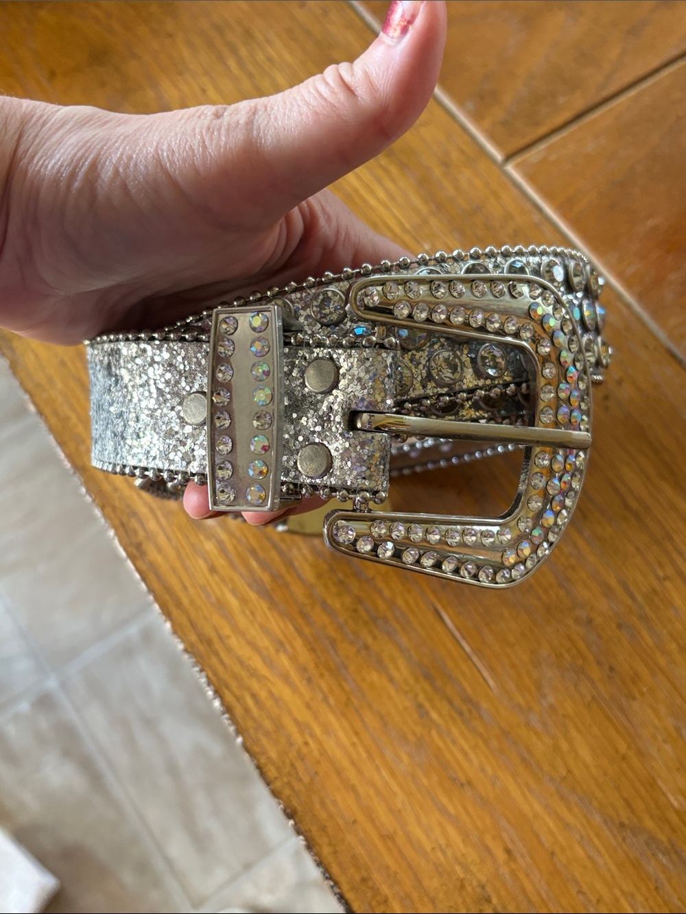 Embellished Silver Crystal Western Belt - Women's or Men’s Accessory